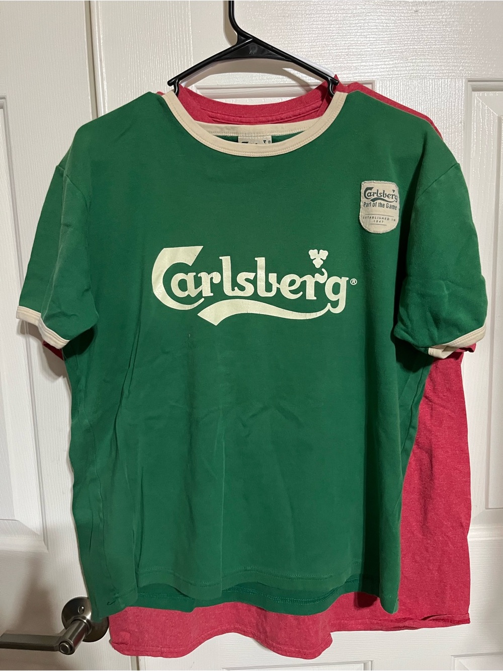 Short-Sleeve Green Logo Ringer Tee